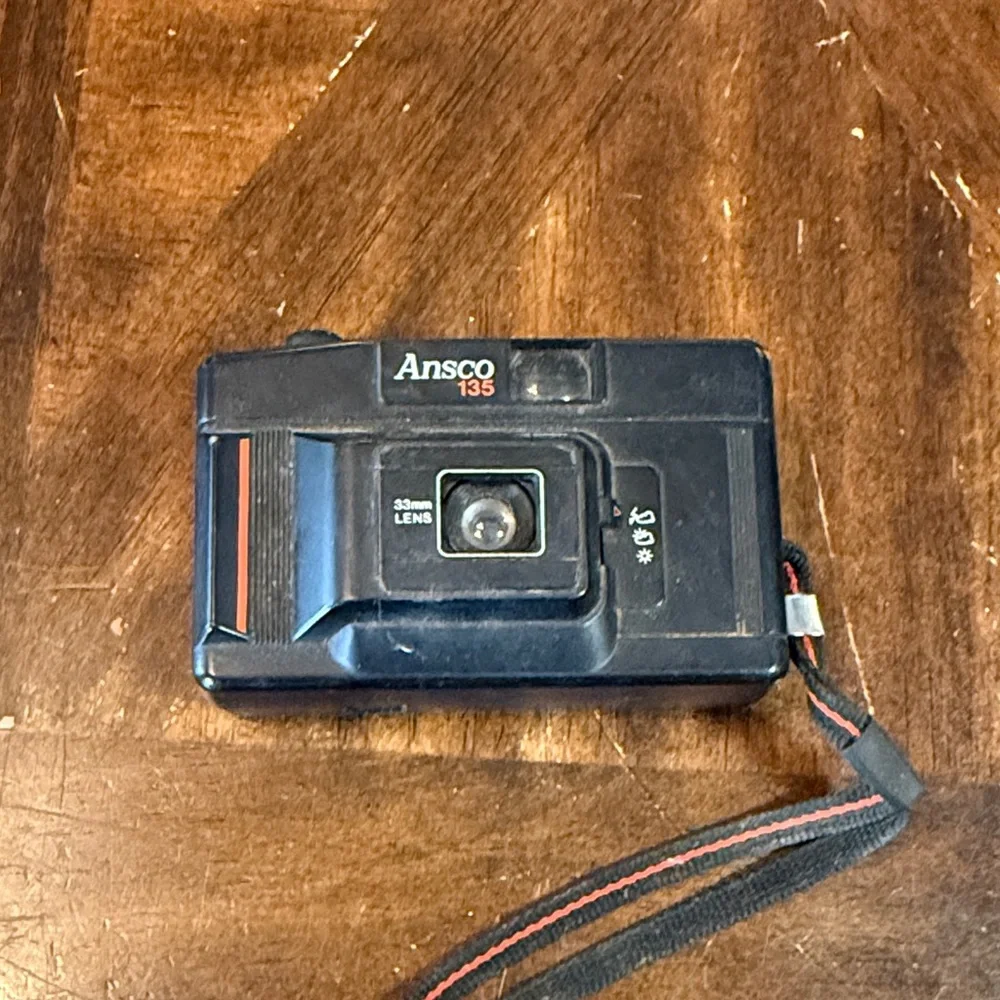 Ansco 135 33 mm lens Black Camera untested as is